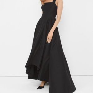 WHBM One Shoulder Black Asymmetrical Gown NWT 14
